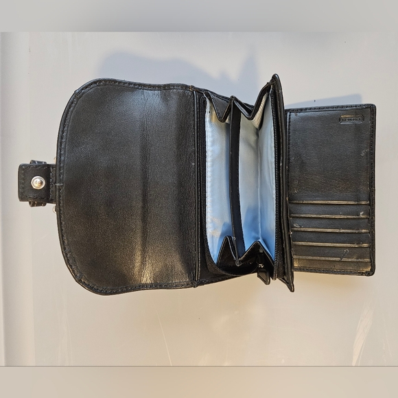 Coach Soho Black Trifold Leather Buckle Wallet - Picture 2 of 15